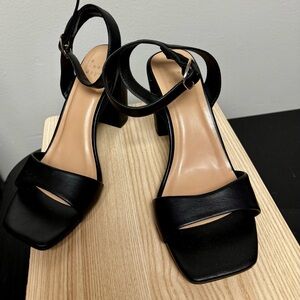a new day Black Block Heel Sandals